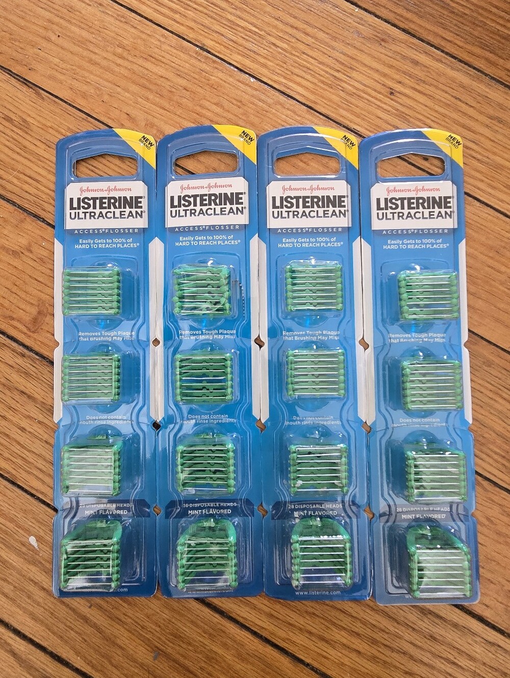 Listerine Ultraclean Access Flossers Disposable Heads Fresh Mint Crystals